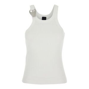 Pinko Women Cassis' Tank Top With Ribbing In White Women